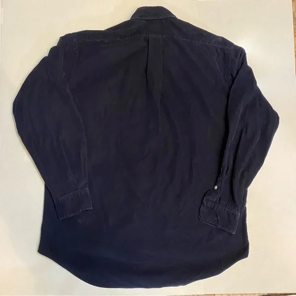 Ralph Lauren Blake Navy Corduroy Button Down – Mens Medium – 100% Cotton - Picture 5 of 7